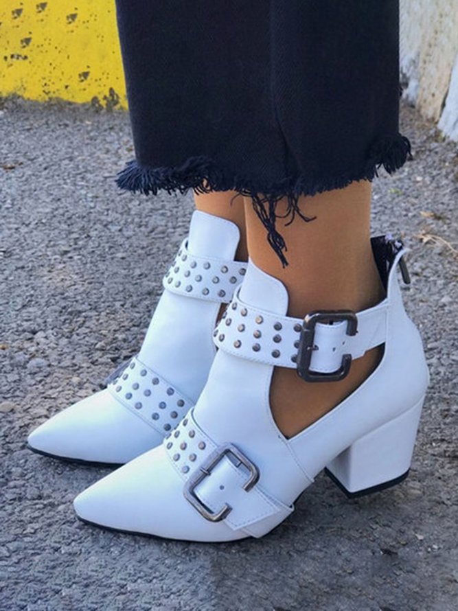 Lässige Blockabsatz Stiefeletten