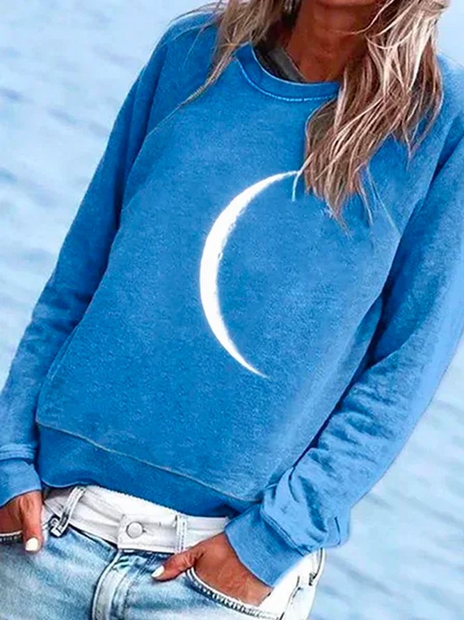 Süß Rundhals Baumwollmischung Sweatshirts