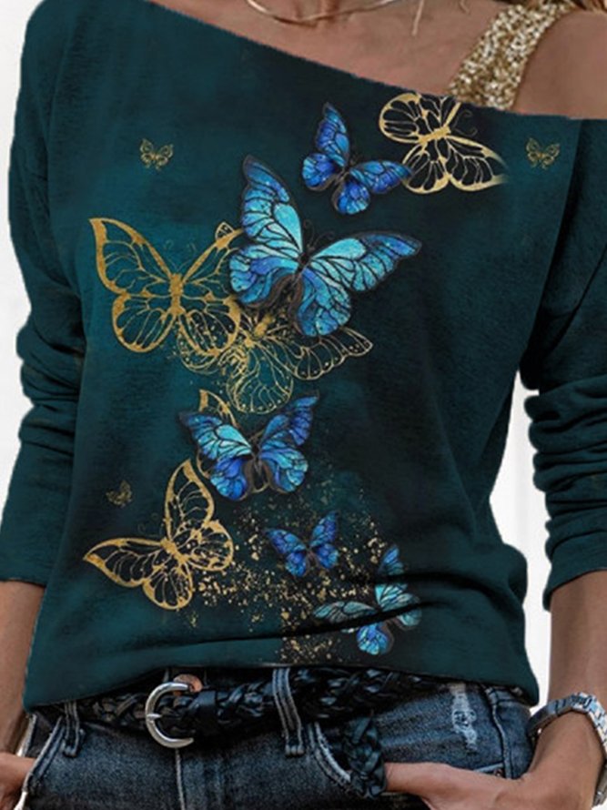 Schmetterling Regelmäßig Passende T-Shirt für Urlaub