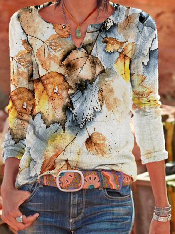 Laub Baumwollgemisch Shirts & Blusen&Shirts