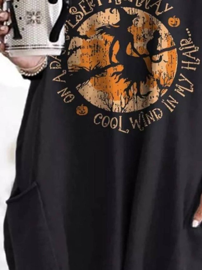 Print Lässiges Sweatshirts mit Langarm
