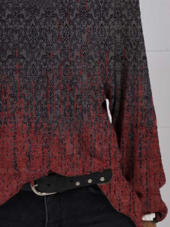 Langarm Lockere Blusen & Shirts mit Rundhals
