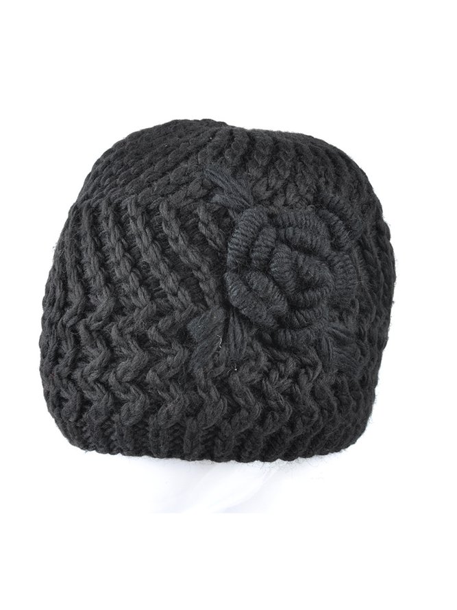 3D Blume Gestrickt Warm Hut