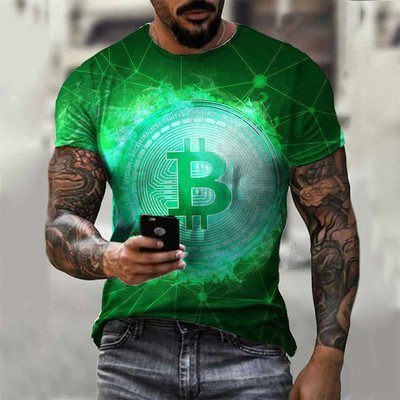 Kurzarm Retro T-Shirt mit Rundhals