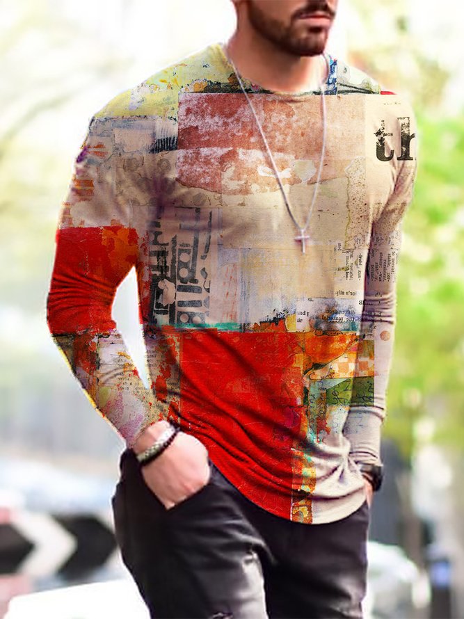 Langarm Lässige T-Shirt