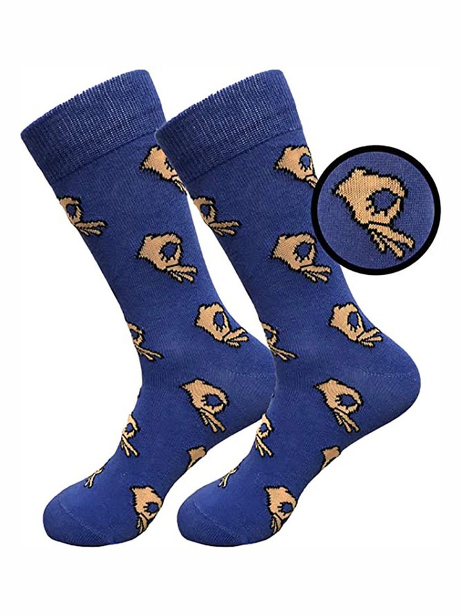 Finger Baumwollgemische Socken mit Persönlichkeit