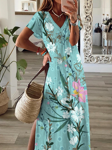 Kurzarm Lässiges Strickkleid
