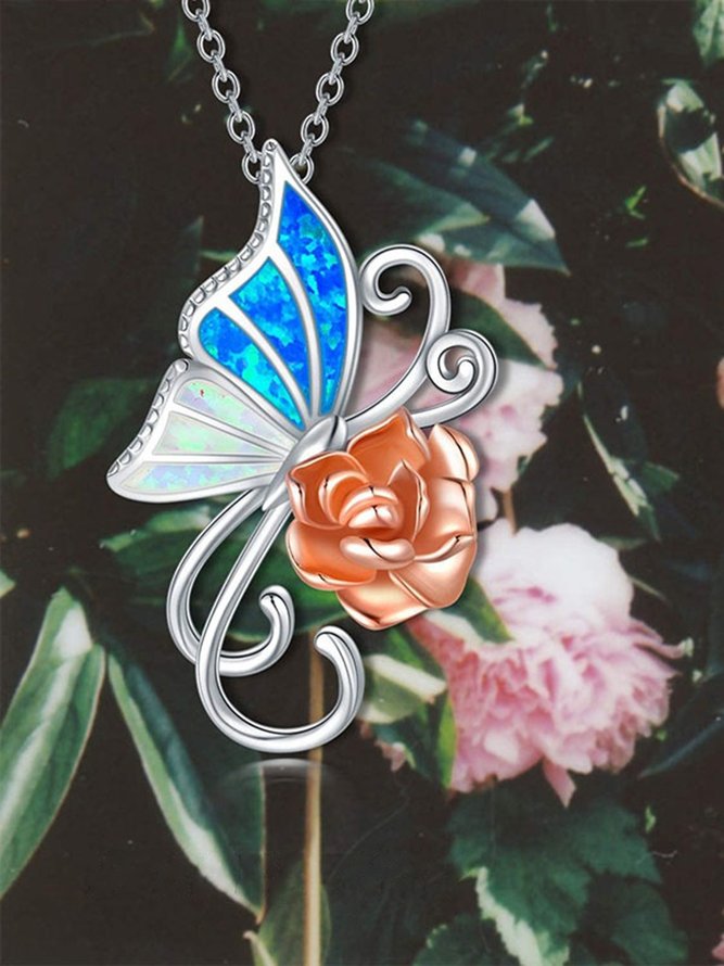 Schmetterling Rosa Halskette Kleider Schmuck