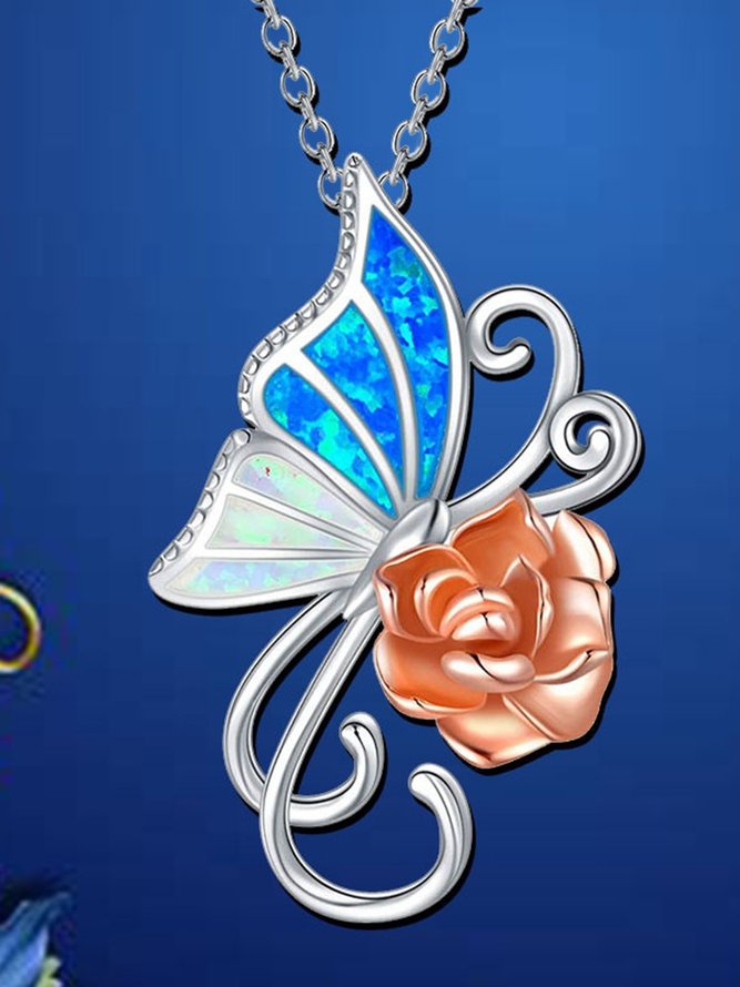 Schmetterling Rosa Halskette Kleider Schmuck