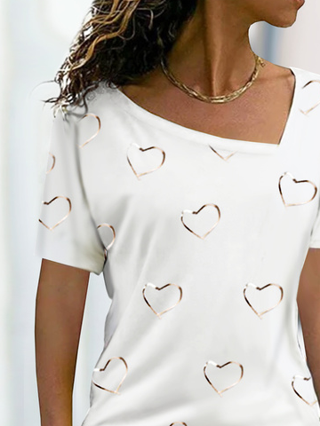Lässig Herz/Herz T-Shirt