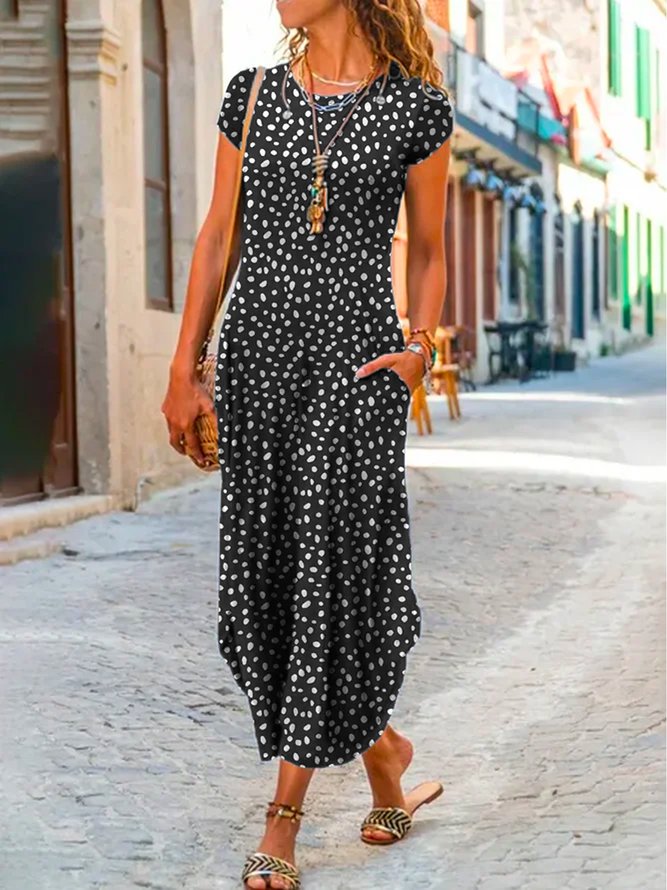 Lässig Polka Dots Kleider