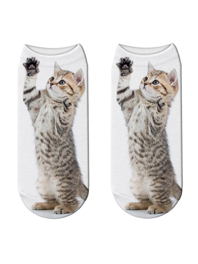 Baumwolle Stricken Katzenmuster Socken Sets
