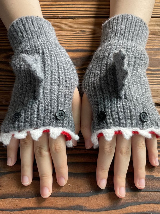 Damen Lässig Herbst Marine Leben Baumwolle Wicking Täglich Geflochten Halloween Regelmäßig Handschuhe