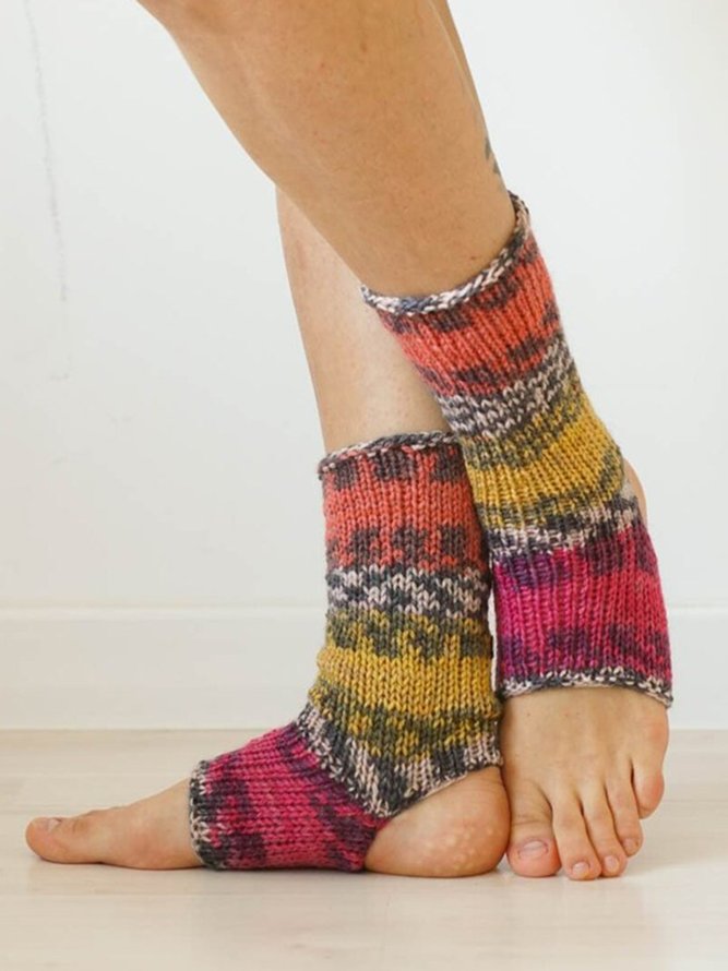Damen Lässig Farbverlauf Frühling Hochelastisch Zuhause Standard Garn/Wolle Garn Knöchel Socken Regelmäßig Socken
