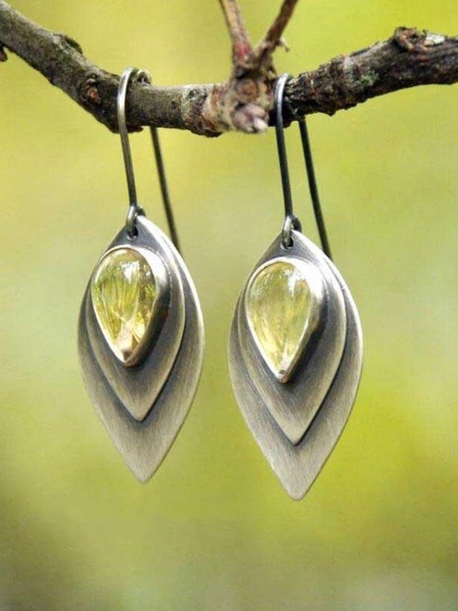 Bohemien Ethnisch Retro Normal Kristall Blätter Muster Kurz Täglich Kleidung Schmuck Lässig Matching