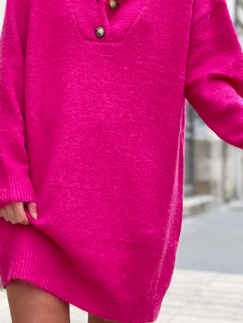 Lässig Unifarben Herbst V-Ausschnitt Mikroelastizität Täglich Weit Standard H-Linie Kleider für Damen