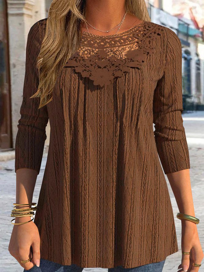 Jersey Lässig Blusen & Shirts