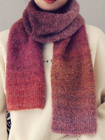 Retro Stil Lässig Farbverlauf Wolle Schal Herbst Winter Warm Pullover Matching