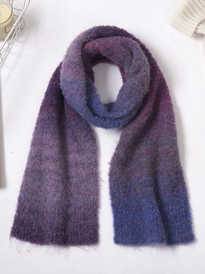 Retro Stil Lässig Farbverlauf Wolle Schal Herbst Winter Warm Pullover Matching