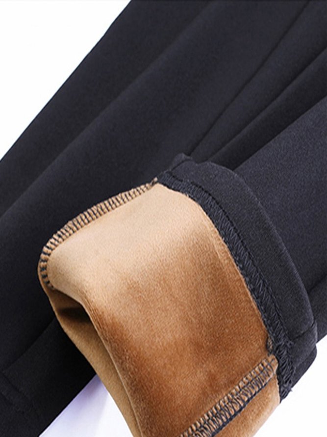 Unifarben Wärme Taschen Große Größen Lässig Leggings