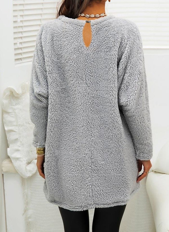 Warm Teddy Pullover Hoodie Herbst Winter 