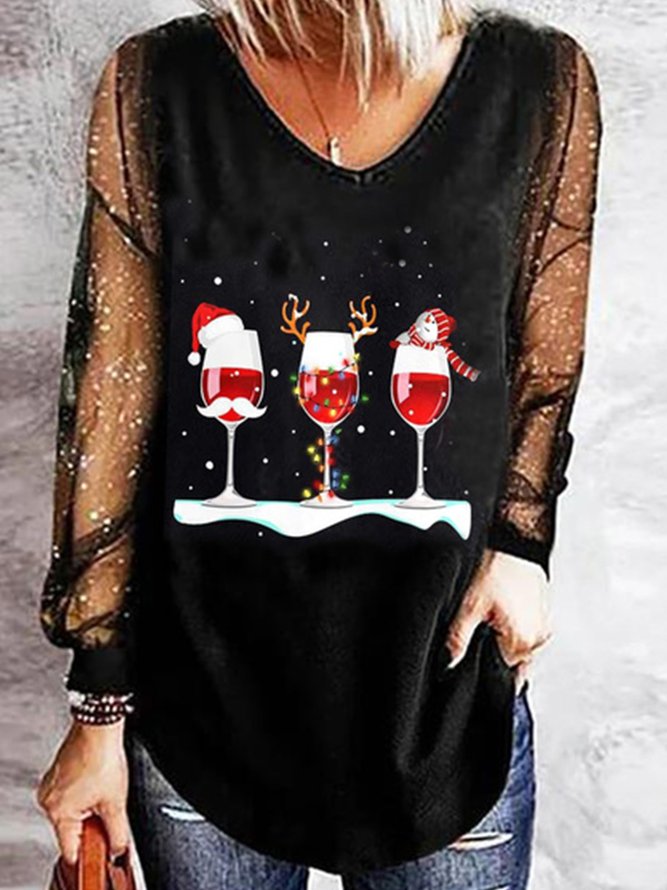 Weihnachtsmann Lässig Jersey Tunika T-Bluse
