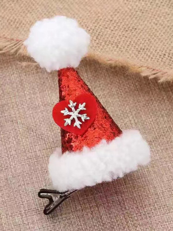 Weihnachten Weihnachten Hut Bart Herzenmuster Haar Clip Urlaub Party Dekorationen