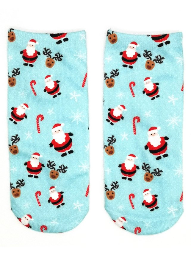 Weihnachten 3D Santa's Elch Muster Hoch Strecken Baumwolle Socken Urlaub Party Dekorationen