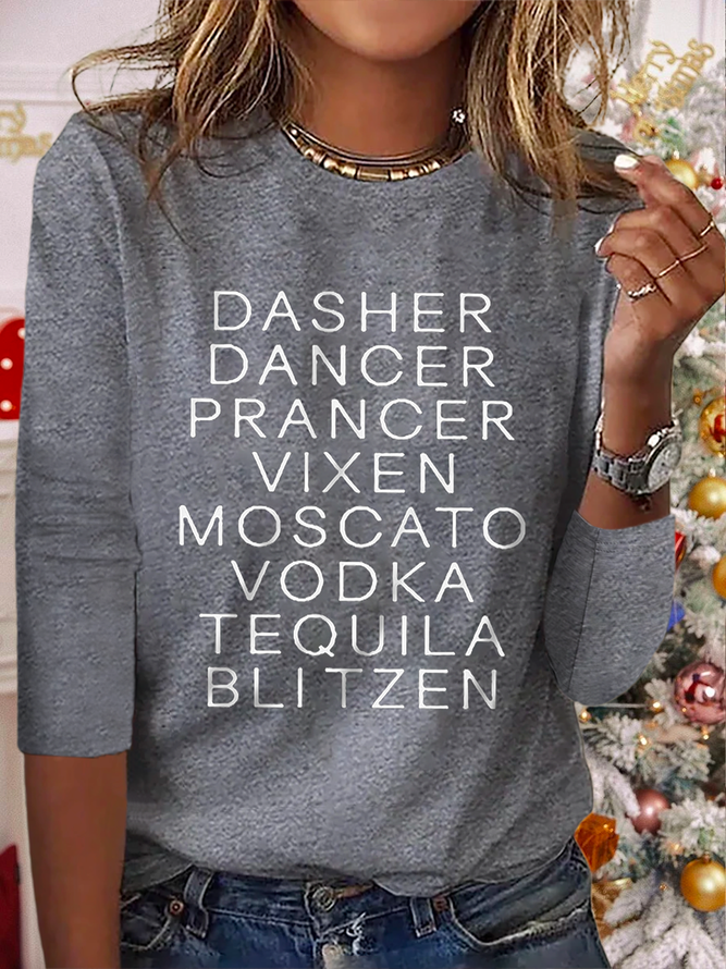 Weihnachten Dasher-Tänzer Lässig T-Bluse