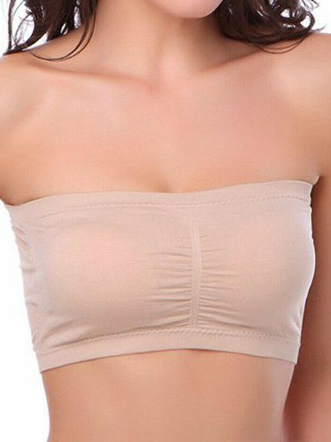 Damen Trägerlos Doppelt Schicht erweitert Brust Wickeln Hohe Elastizität Unsichtbar Unterwäsche Große Größen