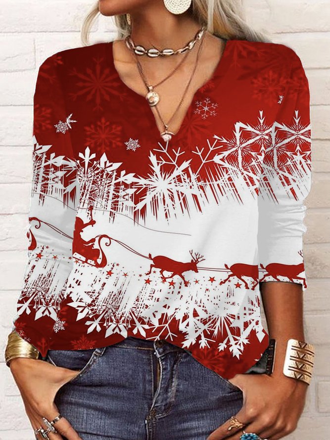 Lässig Weihnachten Jersey T-Bluse