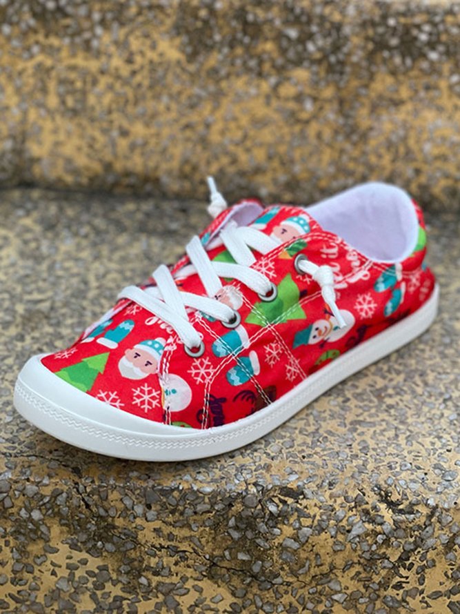 Weihnachtsschneemann Print Sneakers