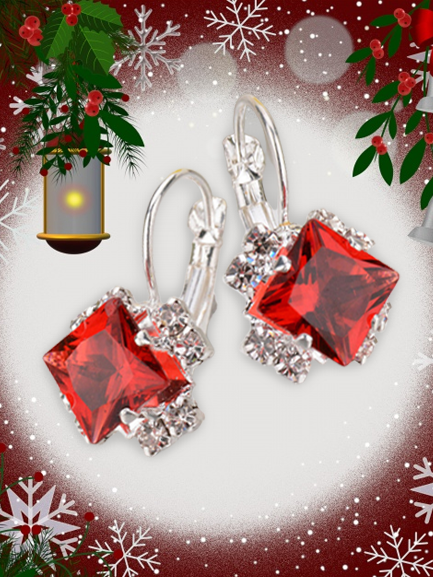 Weihnachten Strass Juwel Legierung Ohrringe
