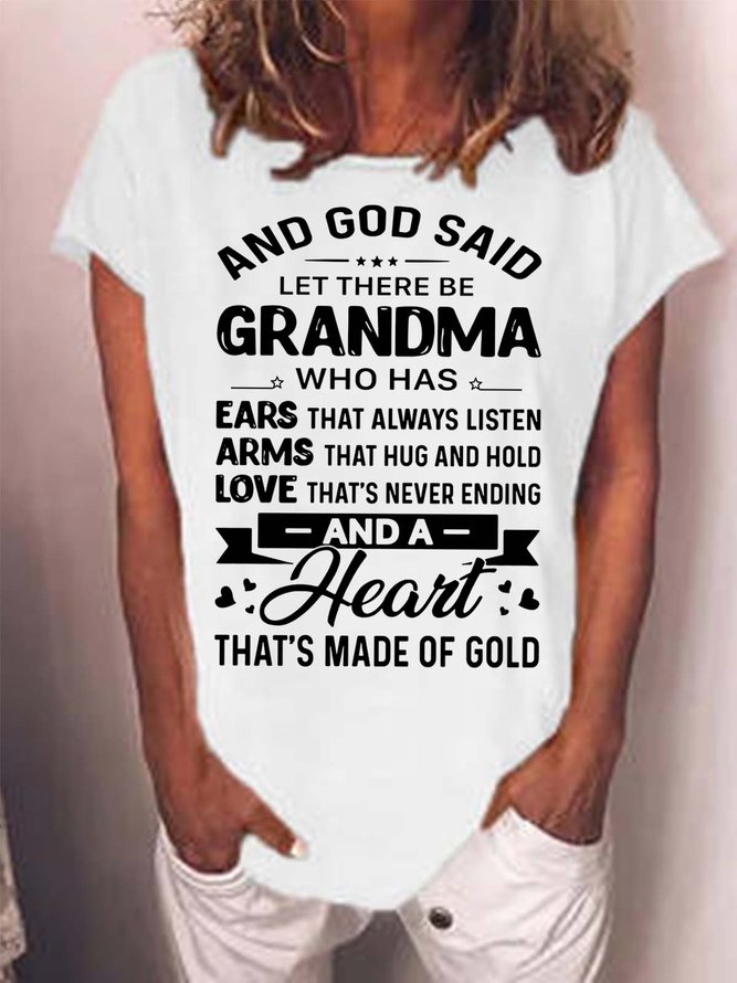 Damen Gott genannt Lassen Dort Sein Oma Wer hat Ohren Das immer HÖREN Rundhals Lässig T-Shirt