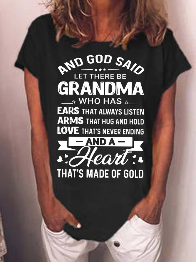 Damen Gott genannt Lassen Dort Sein Oma Wer hat Ohren Das immer HÖREN Rundhals Lässig T-Shirt