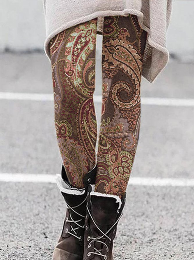 Geblümt Jersey Fest Leggings