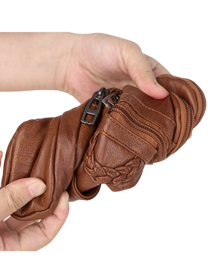 Antiquität Weich Leder Postleitzahl multi Tasche Carmen Umhängetasche