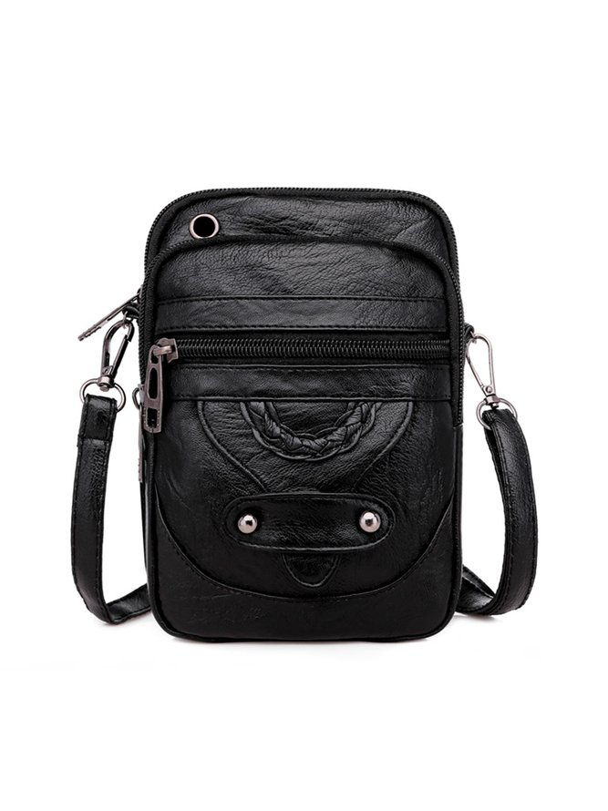Antiquität Weich Leder Postleitzahl multi Tasche Carmen Umhängetasche