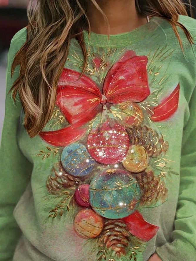 Weit Weihnachten Lässig Jersey Sweatshirt