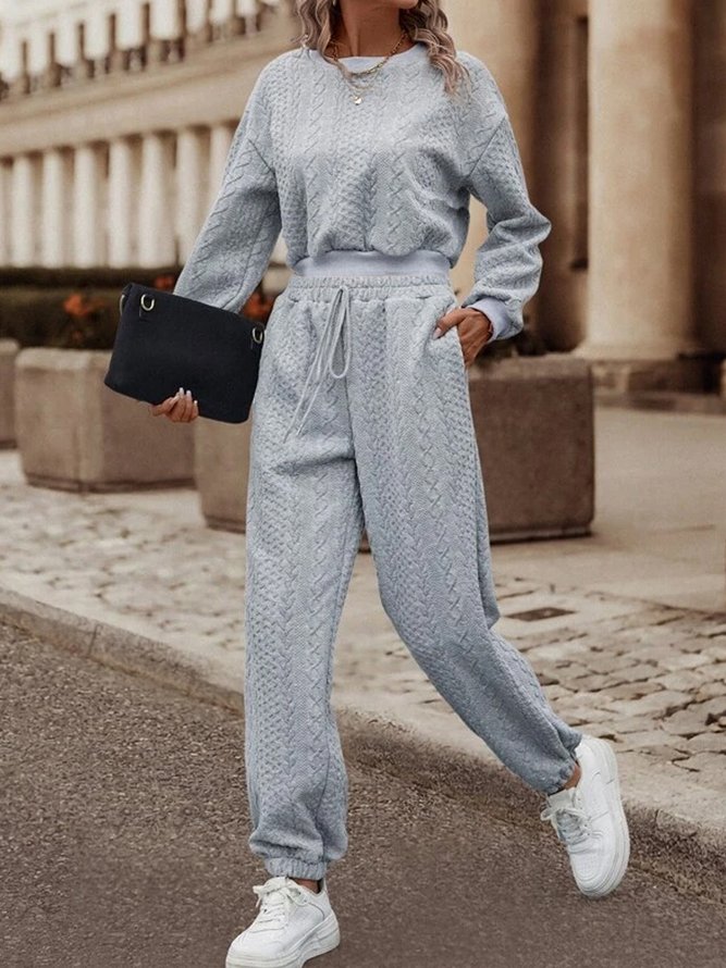 Jacquard Weit Lässig Zwei-St. Set