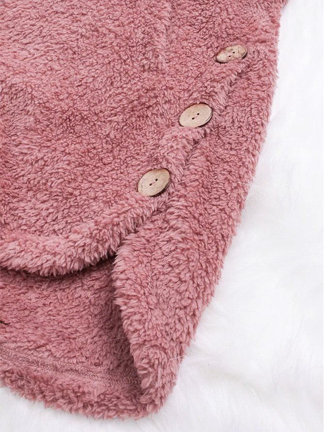 Knopf Gemütliche Mantel& Jacke mit Kapuze für Damen