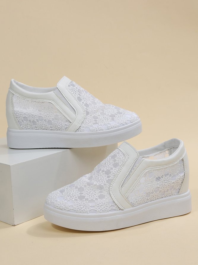 Blume Stickerei Detail Versteckt Stöckel Schuhe