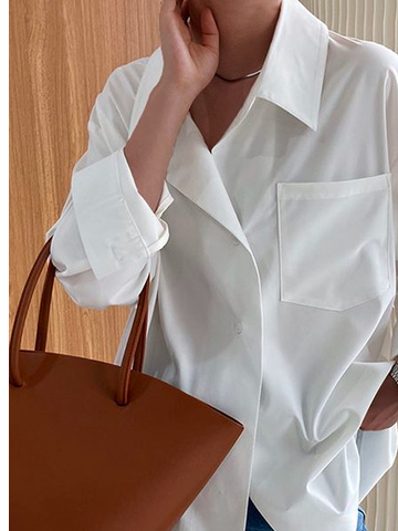 Lässig Unifarben Bluse