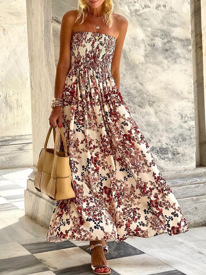 Trägerlos Urlaub Kleid