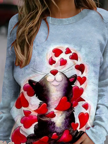 Lässig Katze Sweatshirt