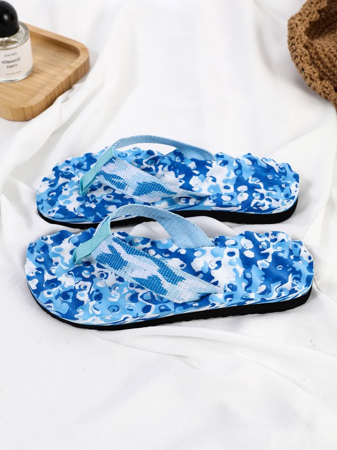 Urlaub Camo Print Nylon Strand Zehentrenner