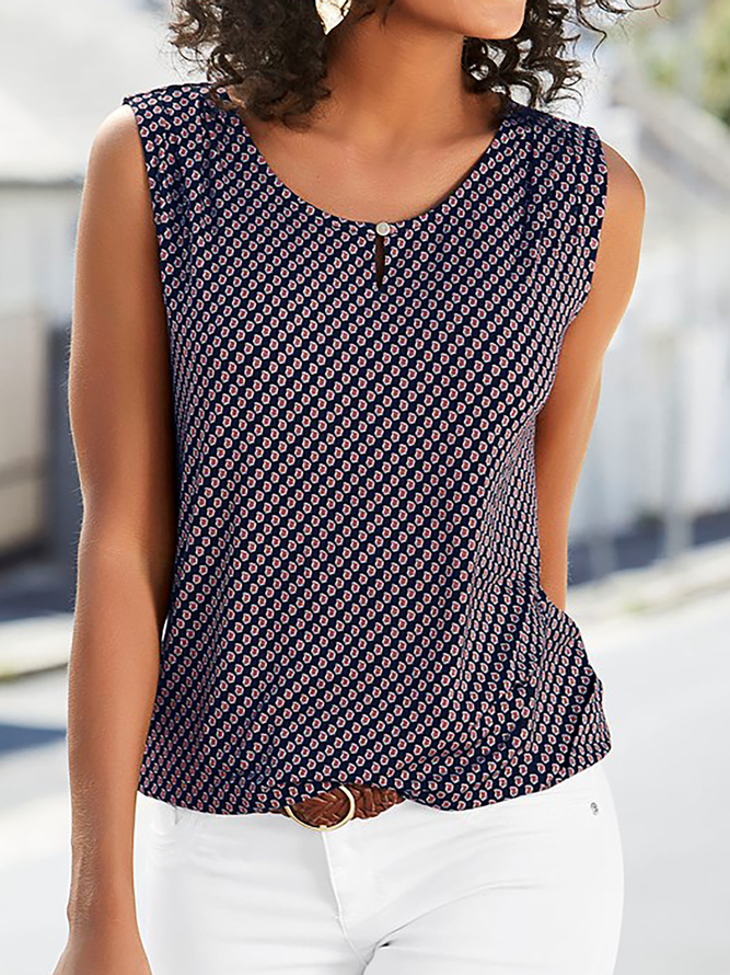 Geometrisch Print Lässig Tanktop Oberteile