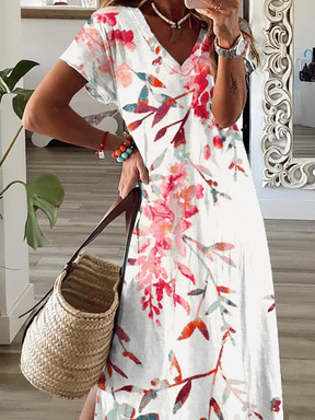 Pflanzen Jersey Freizeitkleid