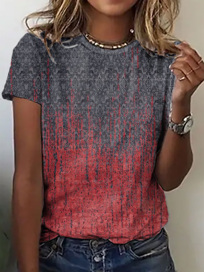Lässig Print T-Shirt