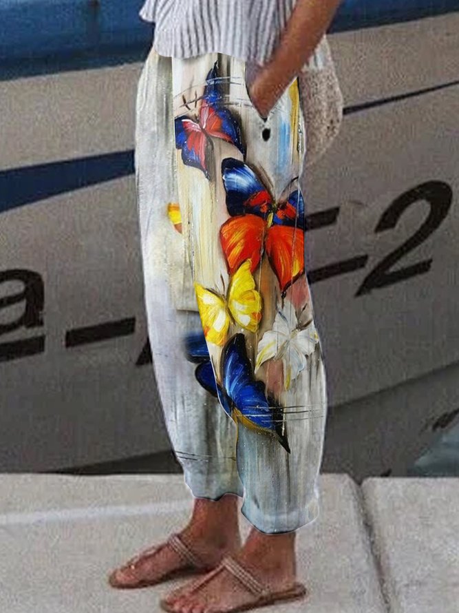 Weit Print Freizeithose